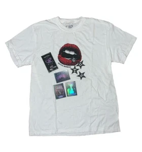 RARE 2024 Olivia Rodrigo Guts Tour X AMEX Exclusive Lips Shirt L + Trading Cards - Picture 1 of 5