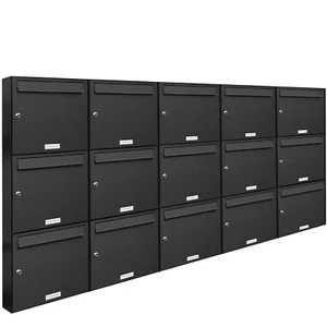 15er Premium Briefkasten Anthrazit RAL Farbe 7016 für Außen Wand Postkasten 5x3 - Bild 1 von 4