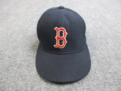 Vintage Boston Red Sox Hat Cap Fitted Mens 6 7/8 Navy MLB Baseball New Era 90s - Image 1 of 4