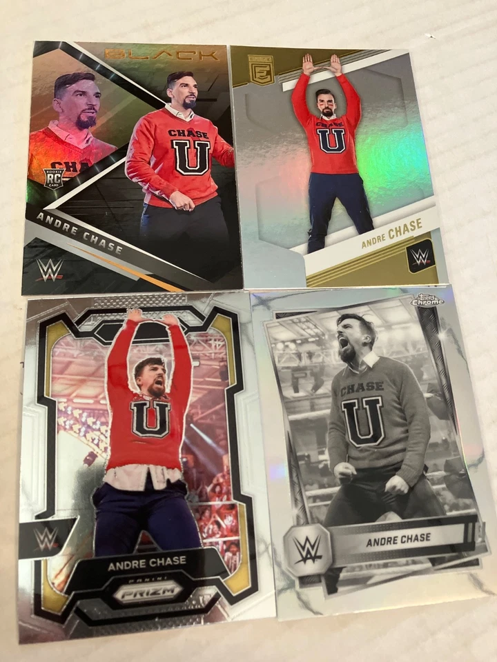 4 Andre Chase (1 2023 rookie card) panini wwe wrestling cards see scan - Image 1 of 1