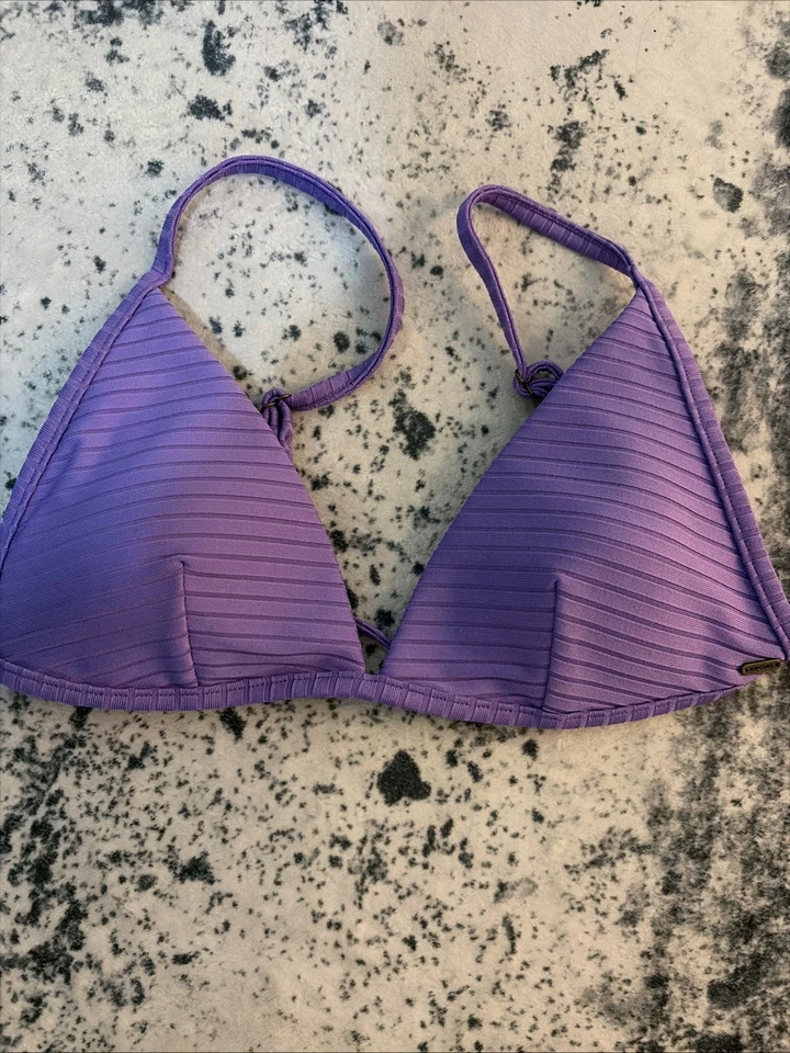 Top de bikini de natación Rip Curl Bralette púrpura arrugado talla mediana nuevo sin etiquetas Foto 1 de 4