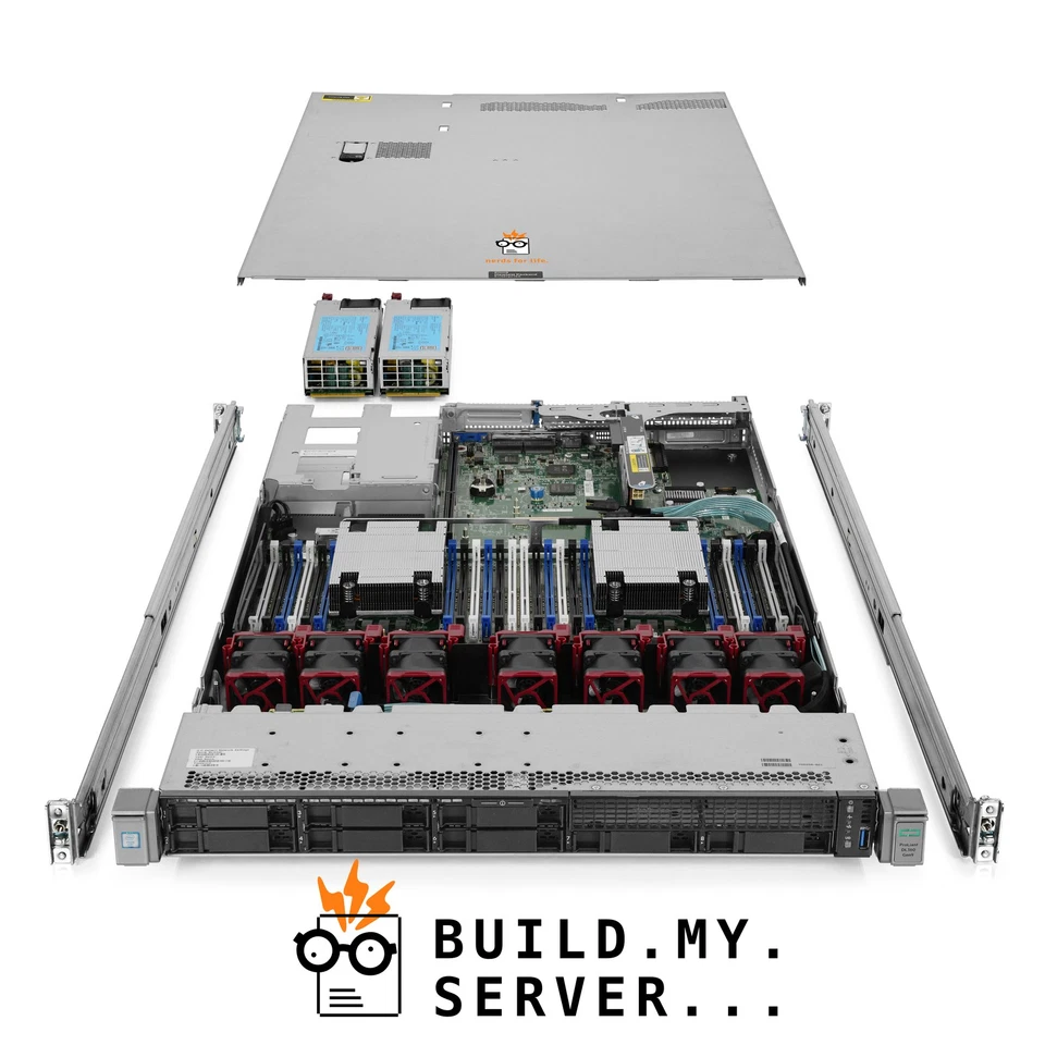 HP ProLiant DL360 G9 Server 3Ghz 24-Core 1TB RAM 2x 960GB SAS SSD Rails Gaming - Image 1 of 4