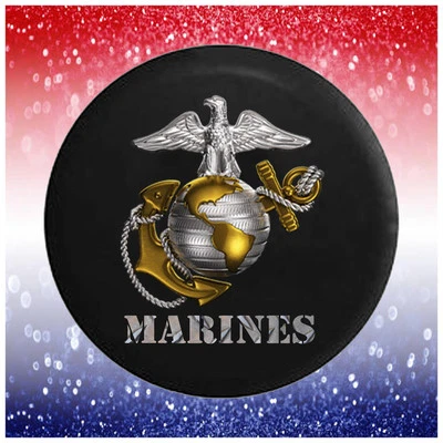 Divertida cubierta de neumático de repuesto US Marine Corp Eagle Globe ancla para autocaravana Jeep Camper Foto 1 de 4