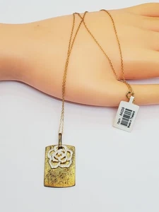 Collar colgante vintage de plata de ley 925 con flores (96) - Imagen 1 de 6