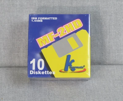 Floppy Disks 10 PK KHypermedia MF-2HD 3.5" 1.44MB IBM Formatted New Sealed - Image 1 of 2