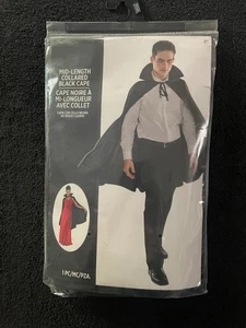 Disfraz de Halloween con capa negra con cuello medio. 1 pieza.  NUEVO - Imagen 1 de 6