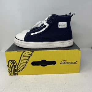 Thorogood Composite Toe Sneaker Mid Blue Canvas Work Shoes 808-9200 Men's 10.5W - Picture 1 of 9