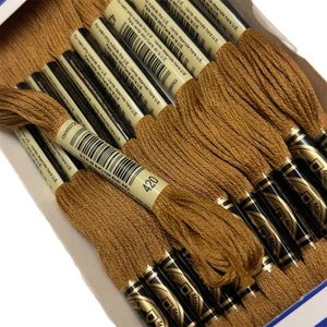 BRAND NEW DMC Floss #420 DARK HAZELNUT BROWN ** 12 Skeins for $10.25 ** - Picture 1 of 9