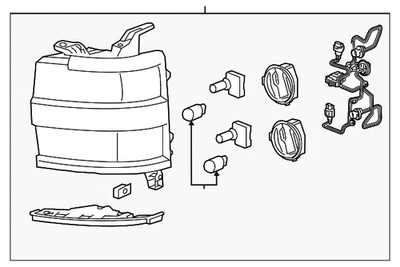 Оригинальный комплект фар со стороны водителя с грунтовкой GM 84388596 - Изображение 1 из 4