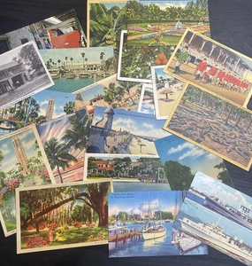 Lot 20 alte Florida USA Postkarten - verschickt & unbespielt - Bild 1 von 9