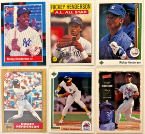 (2x) Lote Rickey Henderson 1986-00 Topps/UD/Donruss+ NY YANKES LEGEND - CABRA #4 - Imagen 1 de 2
