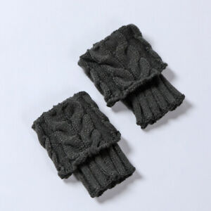 Women's Crochet Knit Boot Socks Cuffs Toppers Short Ankle Leg Warmers Winter