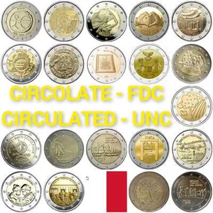 2 EURO COMMEMORATIVI MALTA 2009 2012 2013 2014 2015 2016 2017 2018 2019 2021 25 - Foto 1 di 32