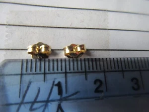 Vintage Pair 14K Yellow Gold Replacement Pierced Stud Post Earring Backs #3 - Picture 1 of 2