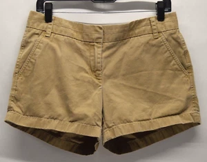 J Crew Chino Shorts Womens 6 Beige Micro Cotton Old Money Breezy Summer - Picture 1 of 14