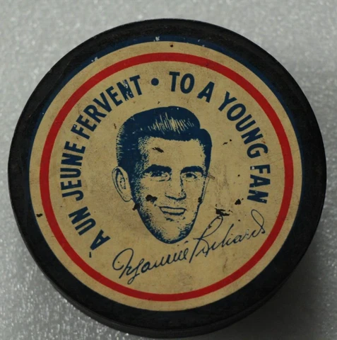 Vintage Maurice Rocket Richard Dow 500 Goals Souvenir Puck Montreal Canadiens Cover