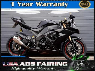 Подходит для Kawasaki Ninja ZX10R 2008 2009 2010 черный ABS пластиковый инжекторный обтекатель - Изображение 1 из 4