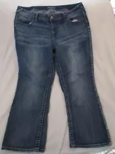 Ladies "Maurices" Sz 18X-S (W36.5/L26) Med Blue, Distressed, Straight Leg Jeans - Picture 1 of 11