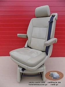 VW T5 Multivan Drehsitz Sitz Beige Alcantara leder | swivel seat beige leather - Bild 1 von 1