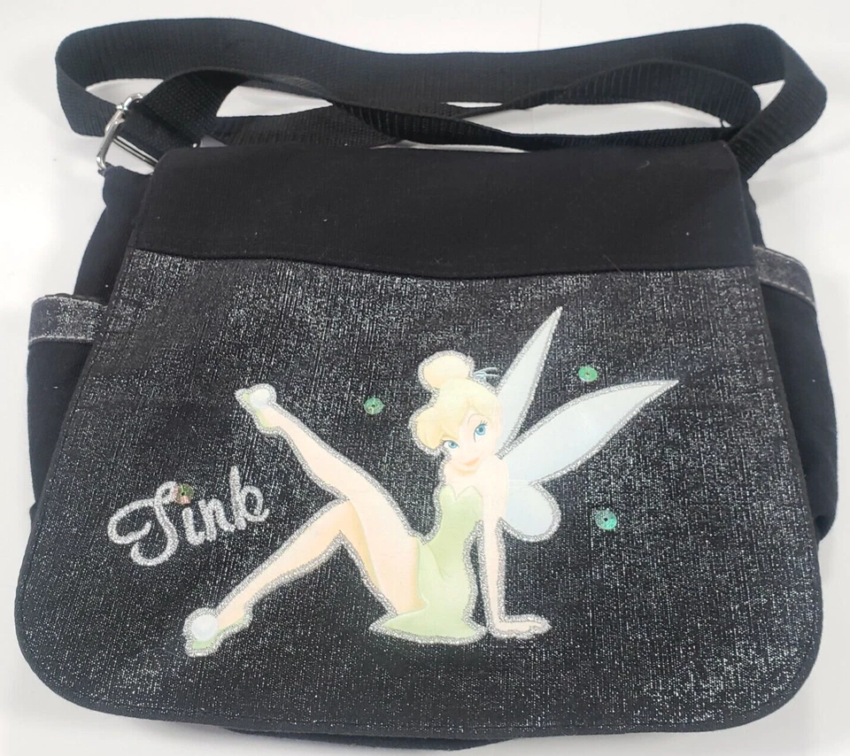 迪士尼小叮当叮当黑色单肩包信使斜挎包托特包背包翻盖 — 第 1/4 张图片