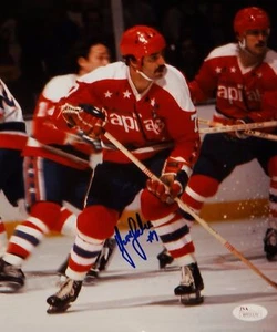 Yvon Labre Autographed 8x10 Washington Capitals In Play Photo with JSA W Auth - Bild 1 von 7