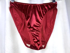 L vintage 90s Second Skin satin bikini panty brief red - Picture 1 of 3