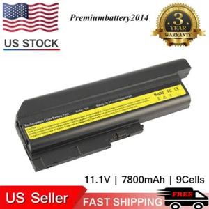 9 Cell Battery for IBM Lenovo Thinkpad T60 R500 T500 W500 SL300 SL400 40Y6797 - Picture 1 of 6