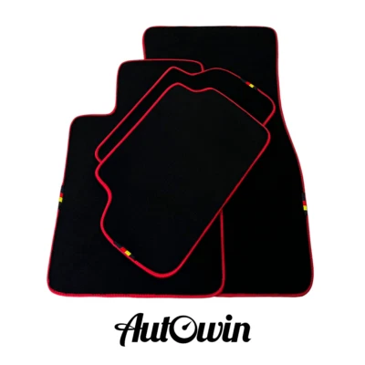 AutoWin Black Car Mats for BMW Z3 Series E36 Hatchback Coupe 1998-2002 Red Trim - image 1 of 4