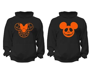 2 FOR 1 SALE: Halloween Costume Couples Matching soft Black Unisex Hoodie S-6X - Picture 1 of 1