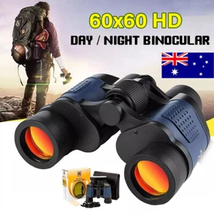 HD 60X60 Zoom Binoculars Day/Night Vision Outdoor Hunting Travel Telescope AUS - Picture 1 of 19