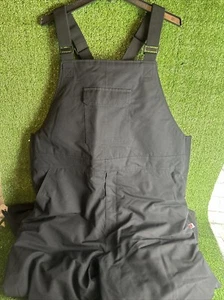 Lands'End Men's Black Insulated Primaloft Snow Pants Ski Bibs Sz XL - Picture 1 of 5