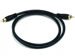 3ft Coaxial Audio/Video RCA Cable M/M RG59U 75ohm for S/PDIF, Digital Coax 2743 - Picture 1 of 1