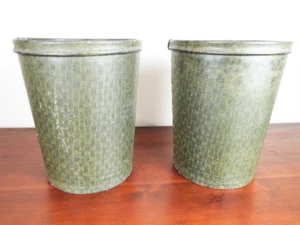 Rare 1920s Vul Cot Waste Paper Basket Vulcanized Fiber Trash Can Wilmington USA - Picture 1 of 12