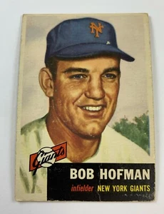 1953 Topps Baseball Single #182 Bob Hofman (VG) EO2 - Imagen 1 de 2