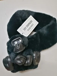 Plüschschal mit Gorillakopf als Verschluss. NEU - Bild 1 von 2