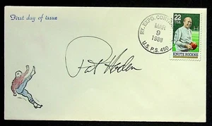 NFL FOOTBALL QUARTERBACK PAT HADEN AUTÓGRAFO ORIGINAL EN FOOTBALL FDC 1988 - Imagen 1 de 1