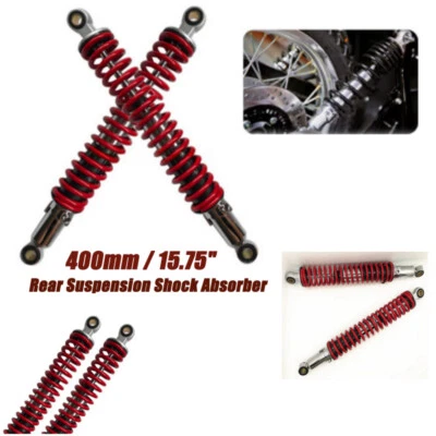 Suspensión Amortiguadores Traseros Rojo 400mm 15.75" Para Honda XL185 XL185S XL125S Foto 1 de 4