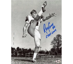 Ray Guy Signed Southern Miss Golden Eagles Unframed 8x10 B&W NCAA Photo w- Insc - Picture 1 of 3