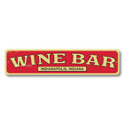 Wine Bar Sign, Personalized Bar Location Sign, Custom City State - Aluminum