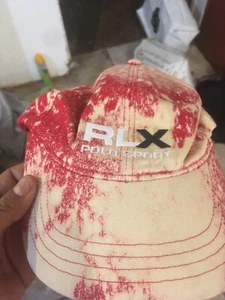 Ralph Lauren Extreme Rlx Polo Sport Cap White Tan Acid Wash Style Vtg Rare - Picture 1 of 2