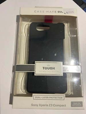 Sony Xperia Z3 Compact CASE-MATE RESISTENTE Funda Protectora Negra CM031356 Totalmente Nueva Foto 1 de 2