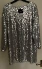 Zara Silver and Pink Sequin Mini Dress size M
