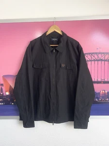 Fred Perry Mens Zip Overshirt Jacket | XXL | Black Shacket Mod Casual - Picture 1 of 9