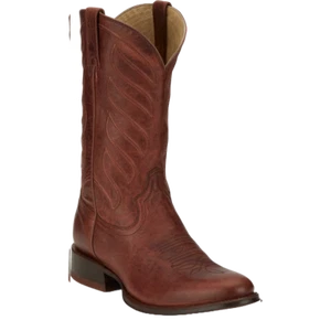 Tony Lama Men's Lenado Cognac Goat Rust Brown Leather Boots DR3036 - Picture 1 of 14