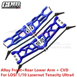 GPM Alloy Front+Rear Lower Arm + CVD For LOSI 1/10 Lasernut Tenacity Ultra 4 US - Picture 1 of 13