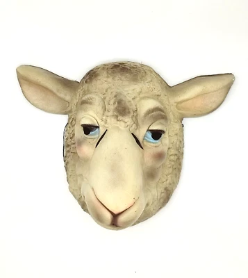 Ancien rare grand masque César Mouton Carnaval France 1066 - années 60 - Photo 1/3