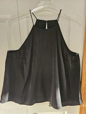 Madison Grey Women's XL Black High Neck A-line Tank Top - Image 1 of 4