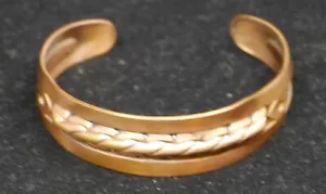 VINTAGE COPPER BELL SIGNED CUFF BRACELET, TRADING POST JEWELRY, SOUTHWESTERN - Picture 1 of 4