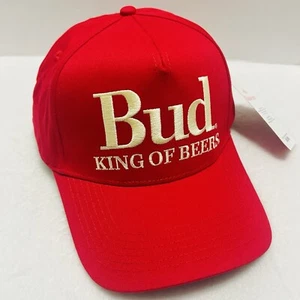 Budweiser King Of Beers Snapback Mütze Kappe verstellbar rot Trucker Outdoor - Bild 1 von 5