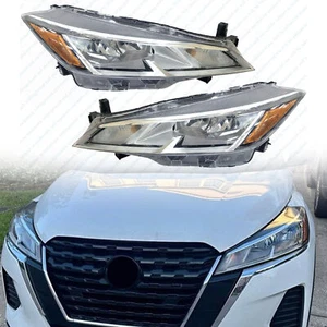 For 2021 2022 2023 Nissan Kicks Halogen Headlights Lamp Assembly Left Right Pair - Picture 1 of 5
